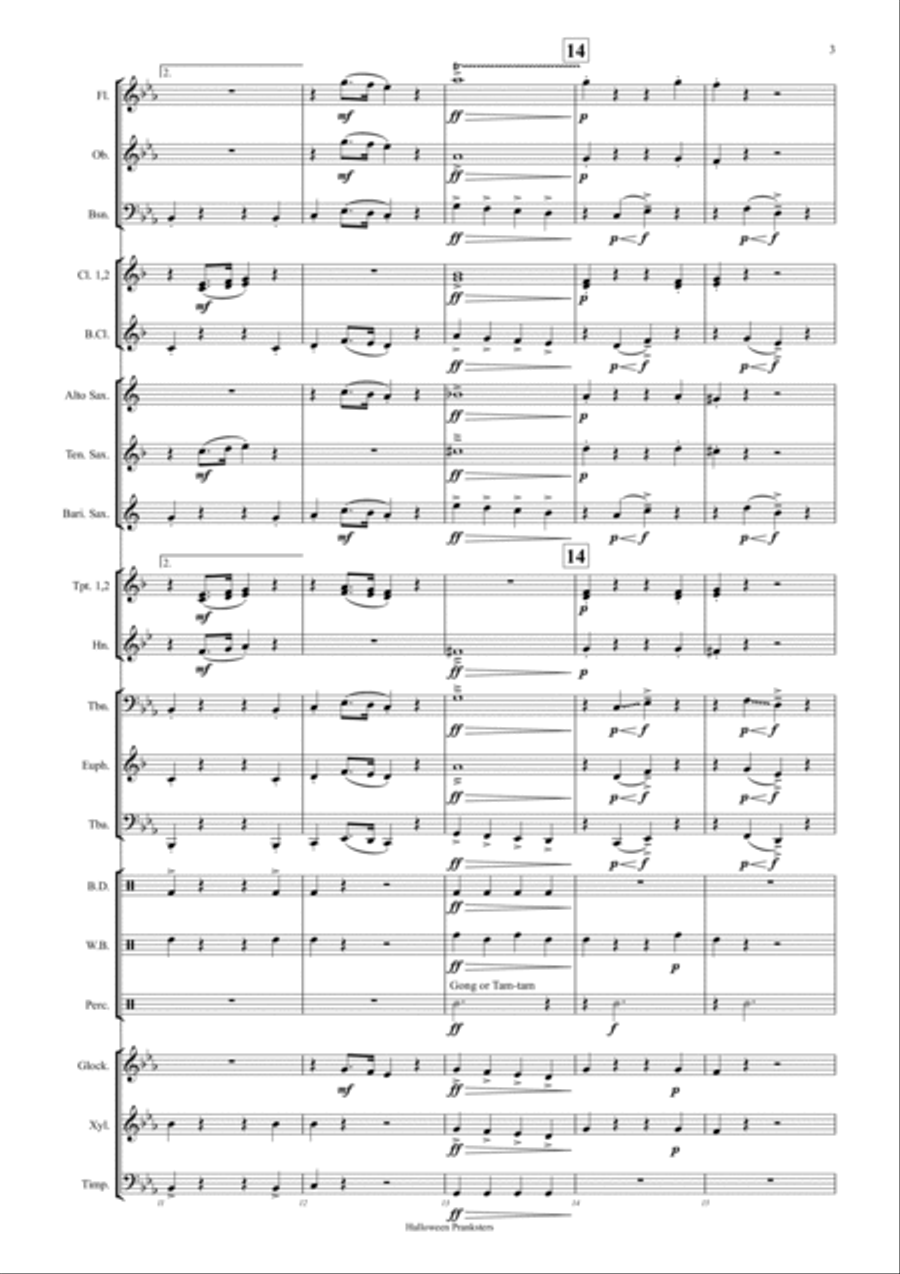 Halloween Pranksters Concert Band scores gallery preview page 5
