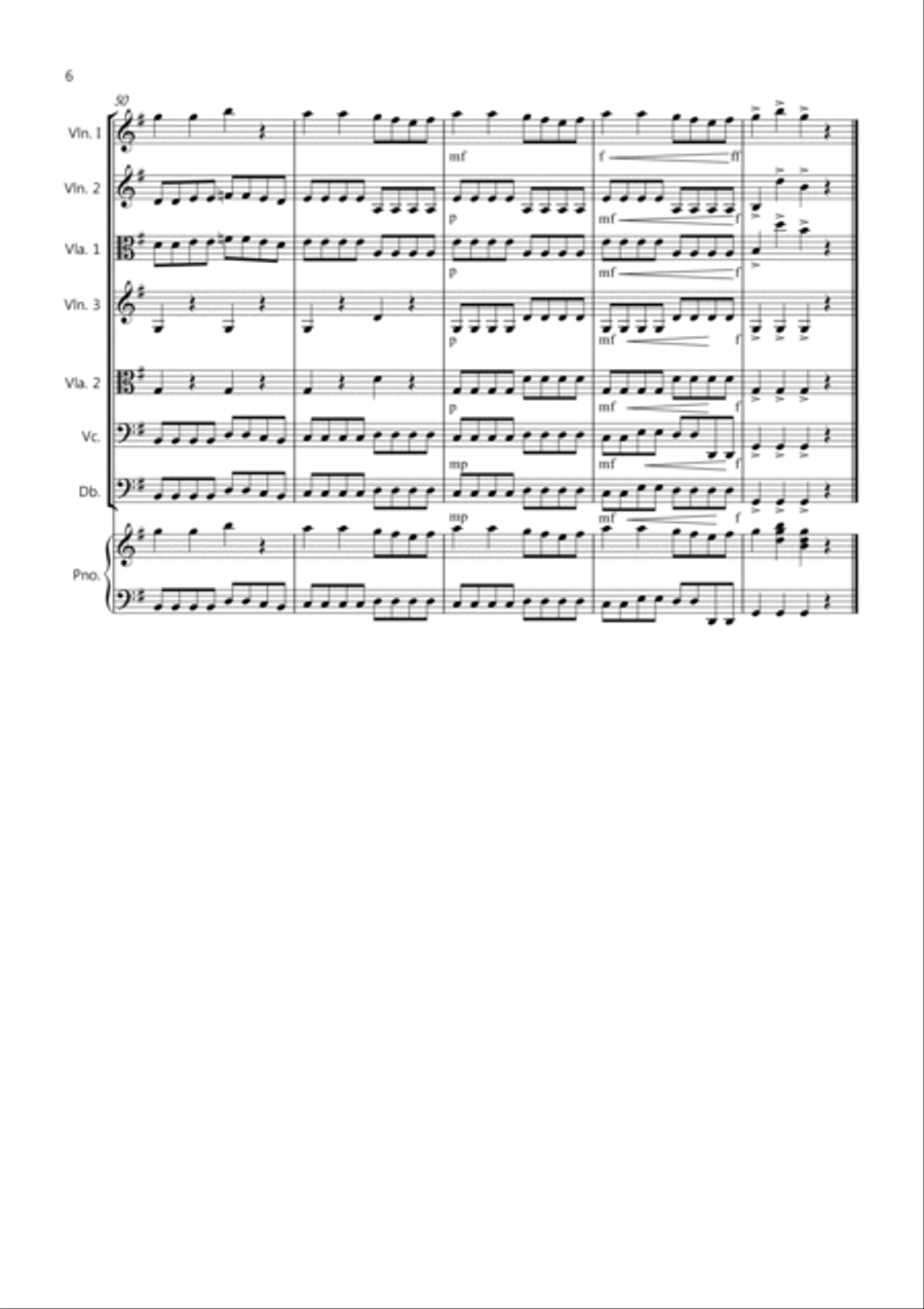 Haydn Rocks! for String Orchestra String Quartet scores gallery preview page 6