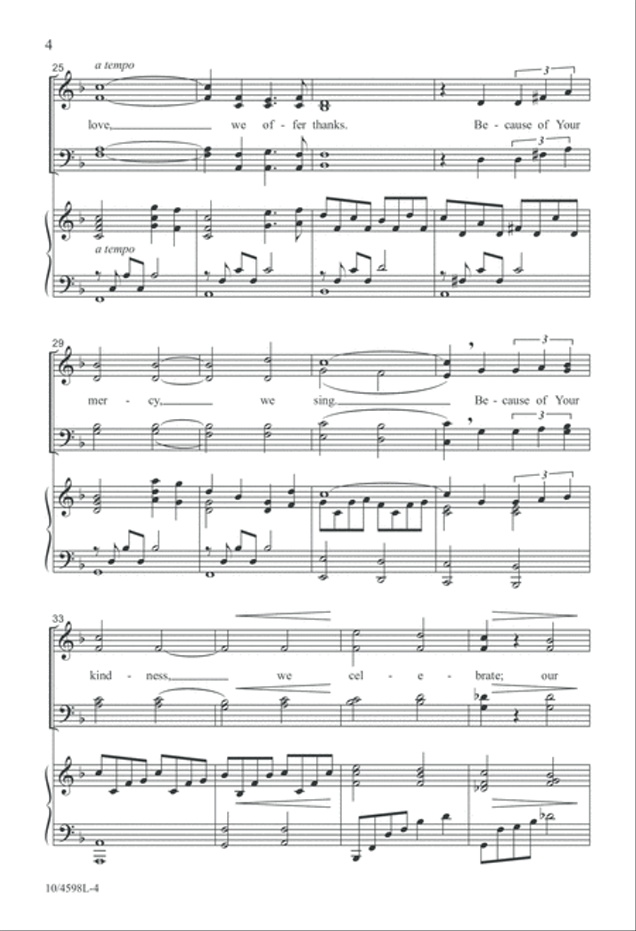 Because of Your Love 4-Part scores gallery preview page 5