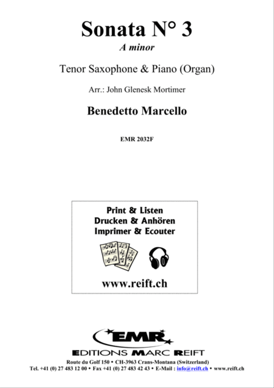 Sonata No. 3 Tenor Saxophone scores gallery preview page 2