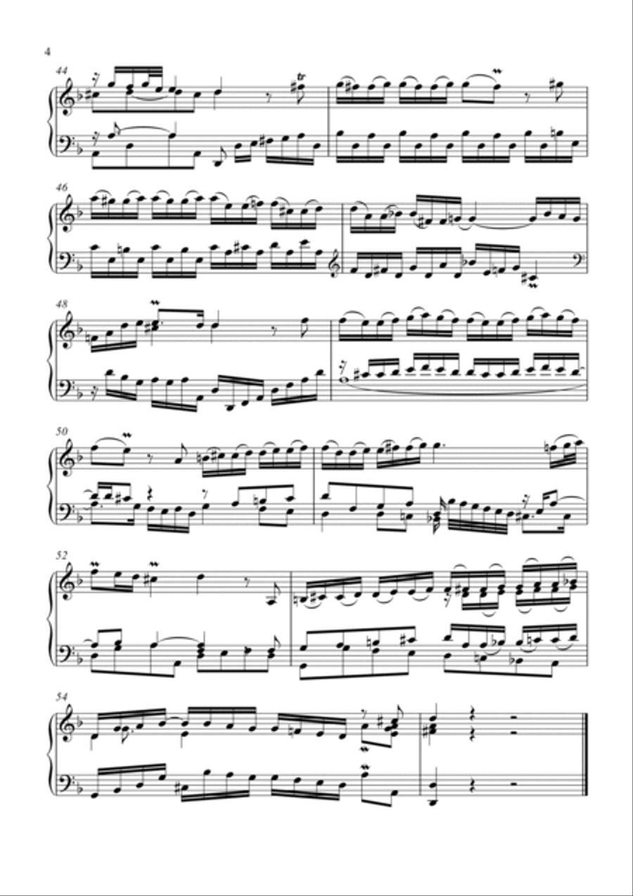 Bach-Concerto in D minor, BWV 974(Piano) Piano Solo scores gallery preview page 5