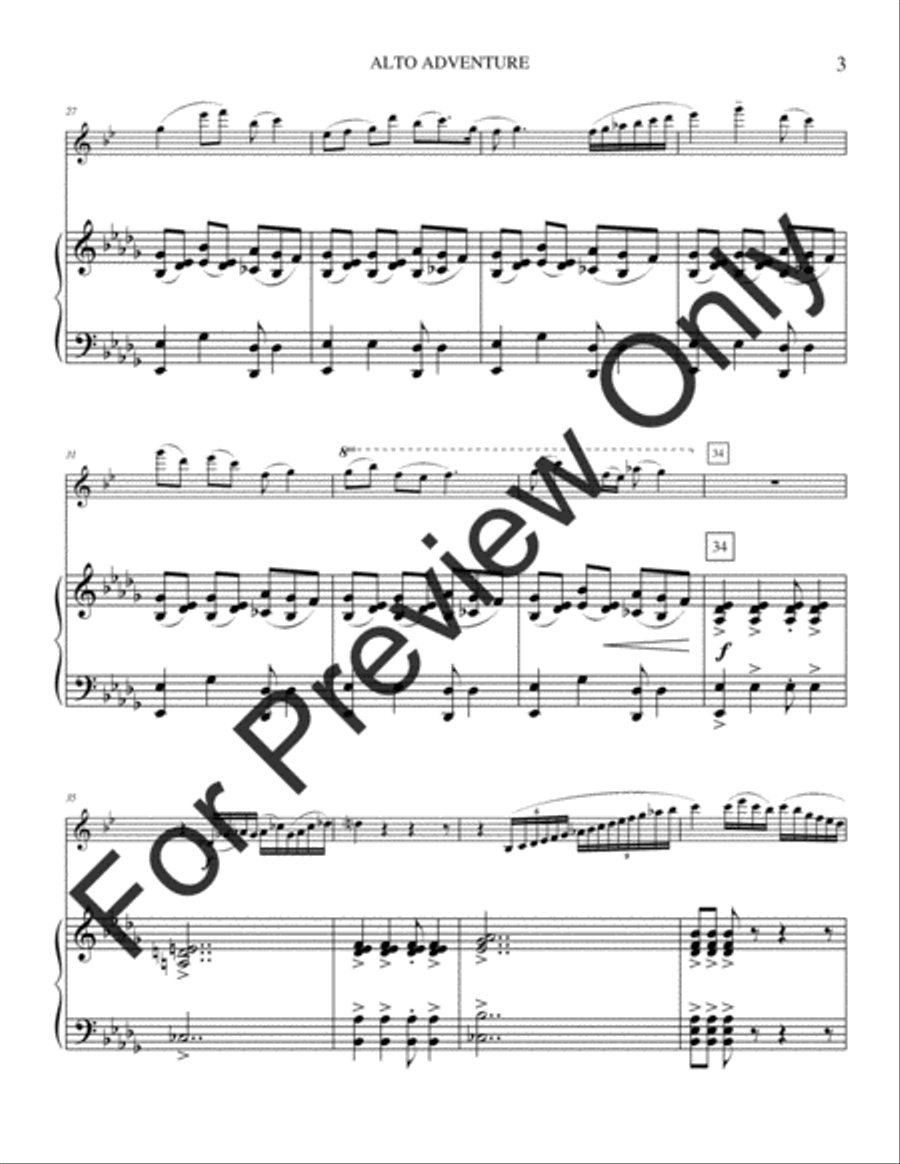 Alto Adventure Alto Saxophone scores gallery preview page 6