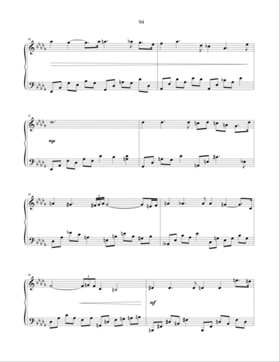Ballade in Bb Minor, piano solo Piano Solo scores gallery preview page 4