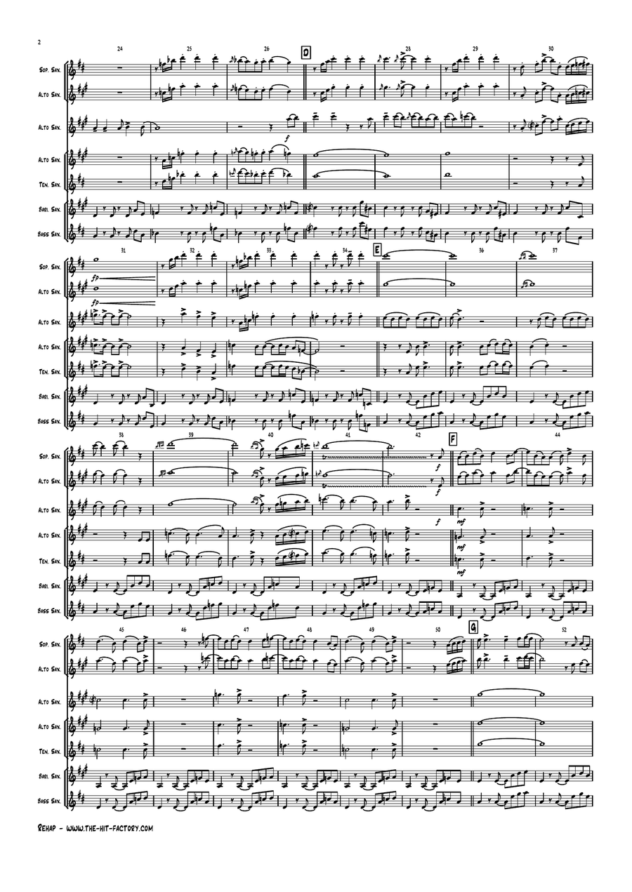 Rehab Saxophone Quartet scores gallery preview page 2