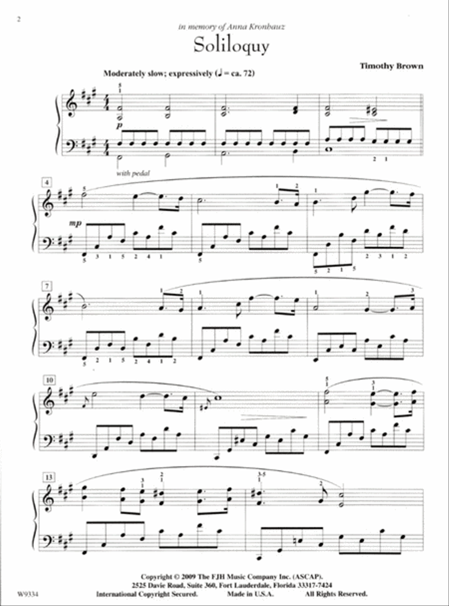 Soliloquy Soliloquy Piano Solo scores gallery preview page 2