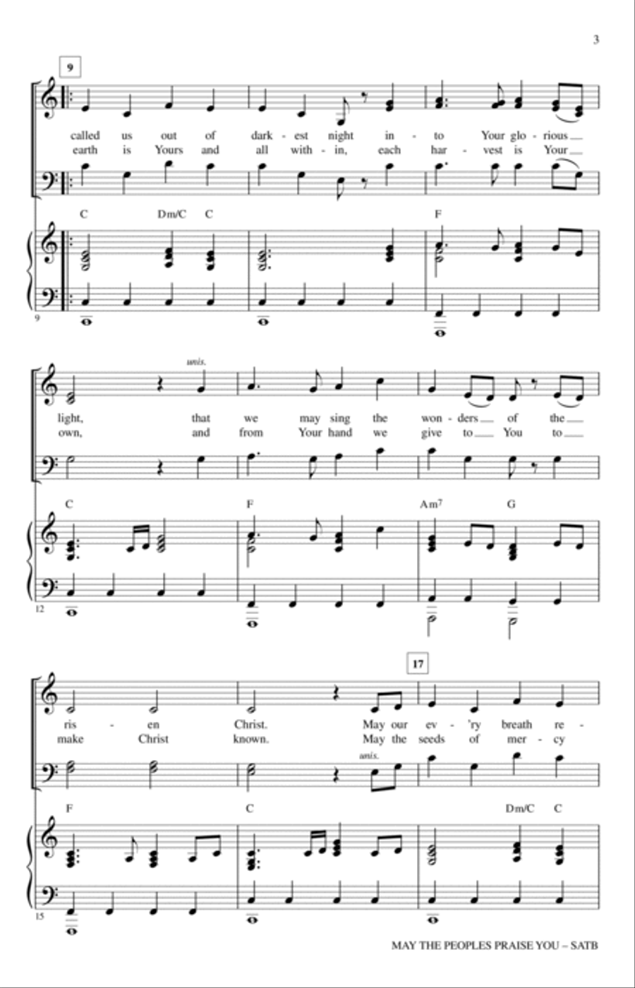 May The Peoples Praise You 4-Part scores gallery preview page 2