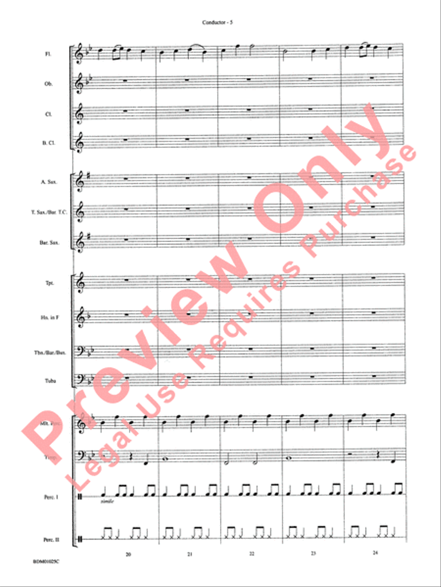 Vandivere Fanfare Vandivere Fanfare Concert Band scores gallery preview page 7