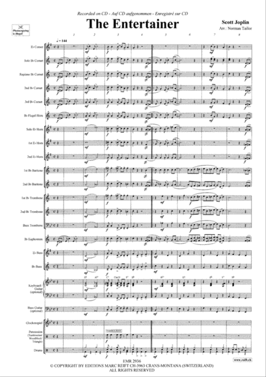 The Entertainer Brass Band scores gallery preview page 4