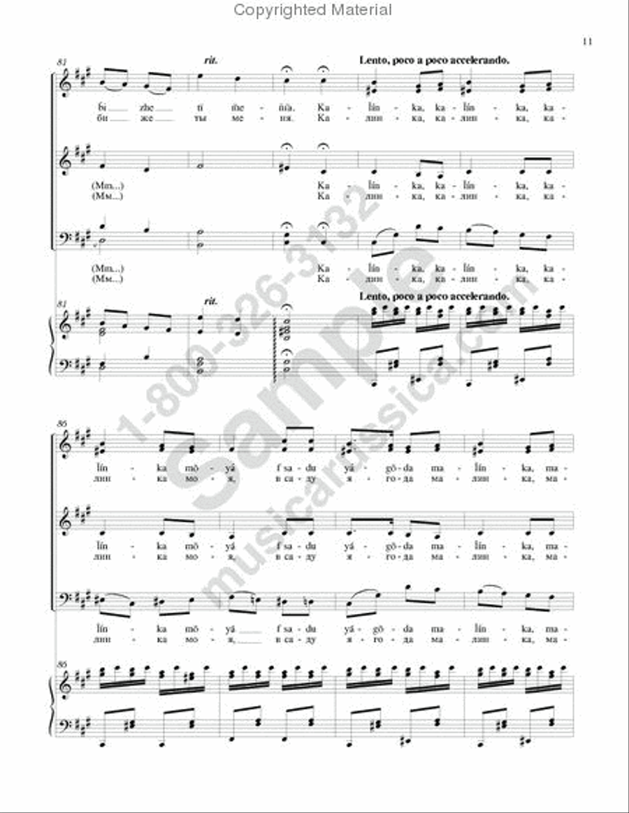 Kalinka 3-Part scores gallery preview page 10