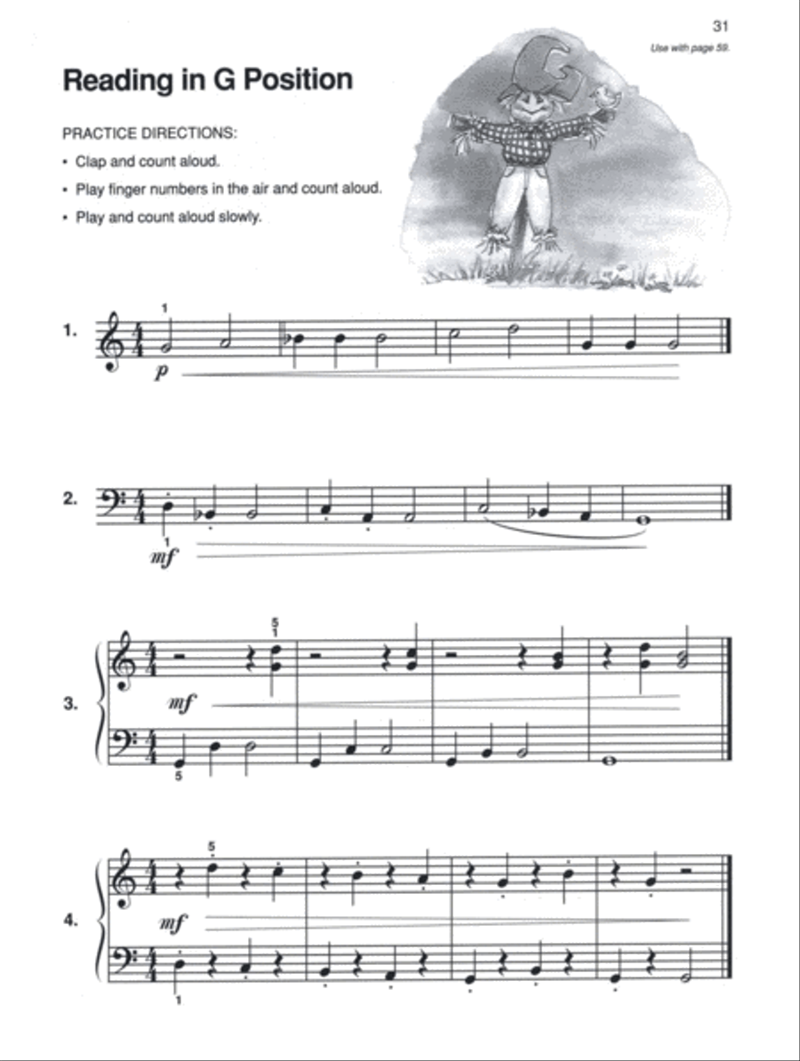 Alfred's Basic Piano Course Sight Reading, Level 1A Piano Method scores gallery preview page 5