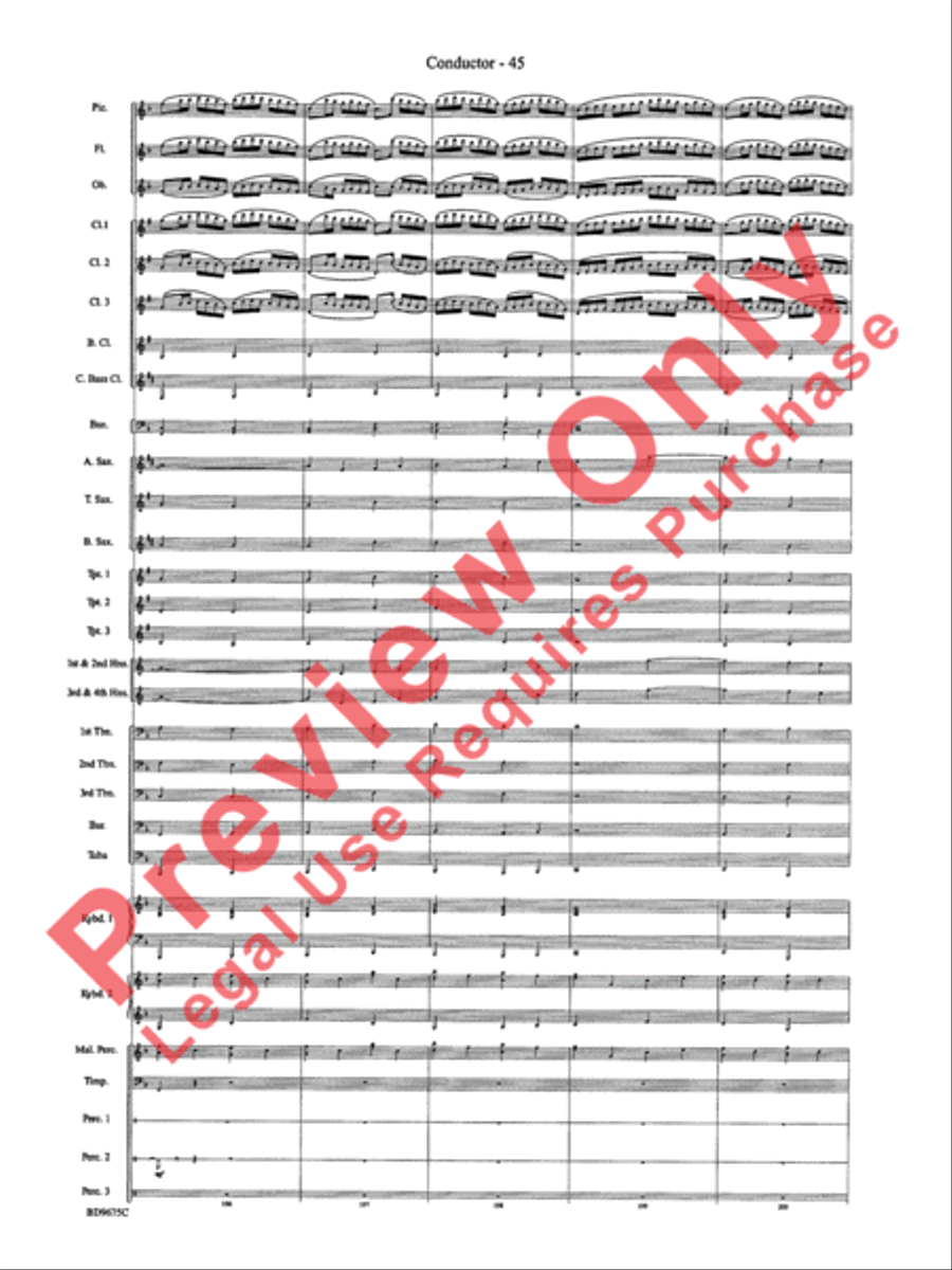 Twelve Seconds to the Moon Concert Band scores gallery preview page 48
