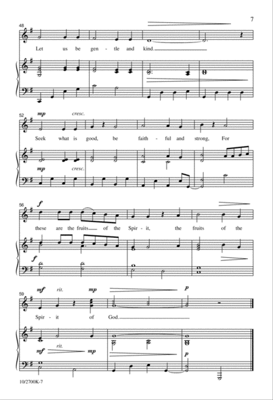 The Fruits of the Spirit Unison Choir scores gallery preview page 8