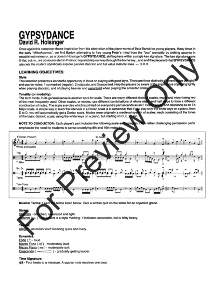 Gypsydance Concert Band scores gallery preview page 3
