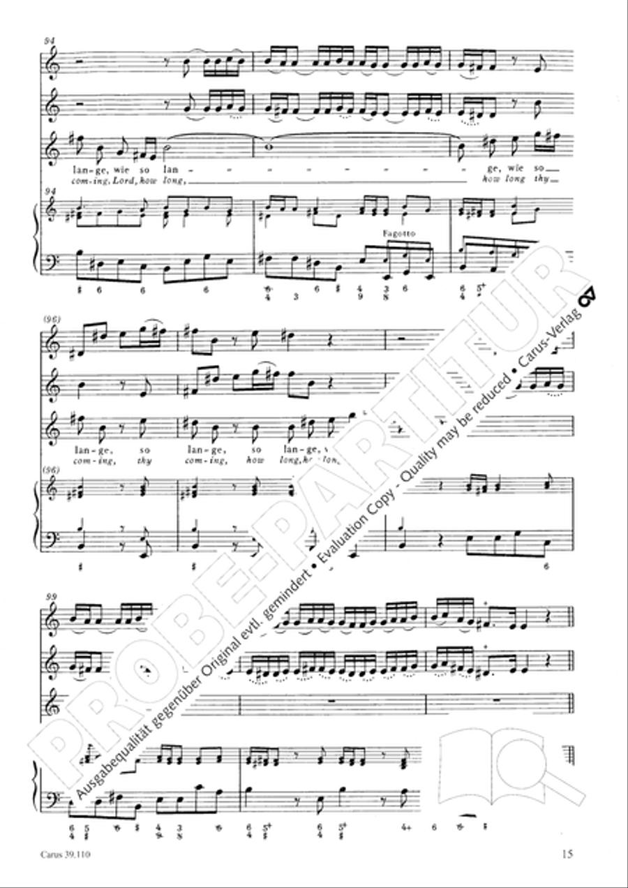 O Lord, punish me not (Ach Herr, strafe mich nicht) Tenor Voice scores gallery preview page 16