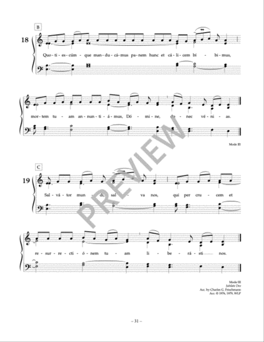 Latin Gregorian Chant Mass Accompaniment Mass scores gallery preview page 19