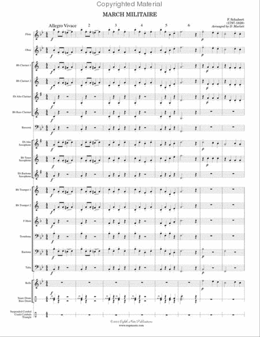 March Militaire March Militaire Concert Band scores gallery preview page 2