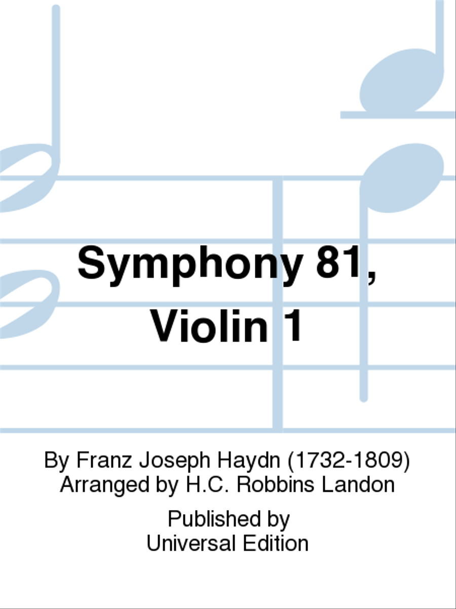 Symphony 81, Violin 1 Violin scores gallery preview page 1