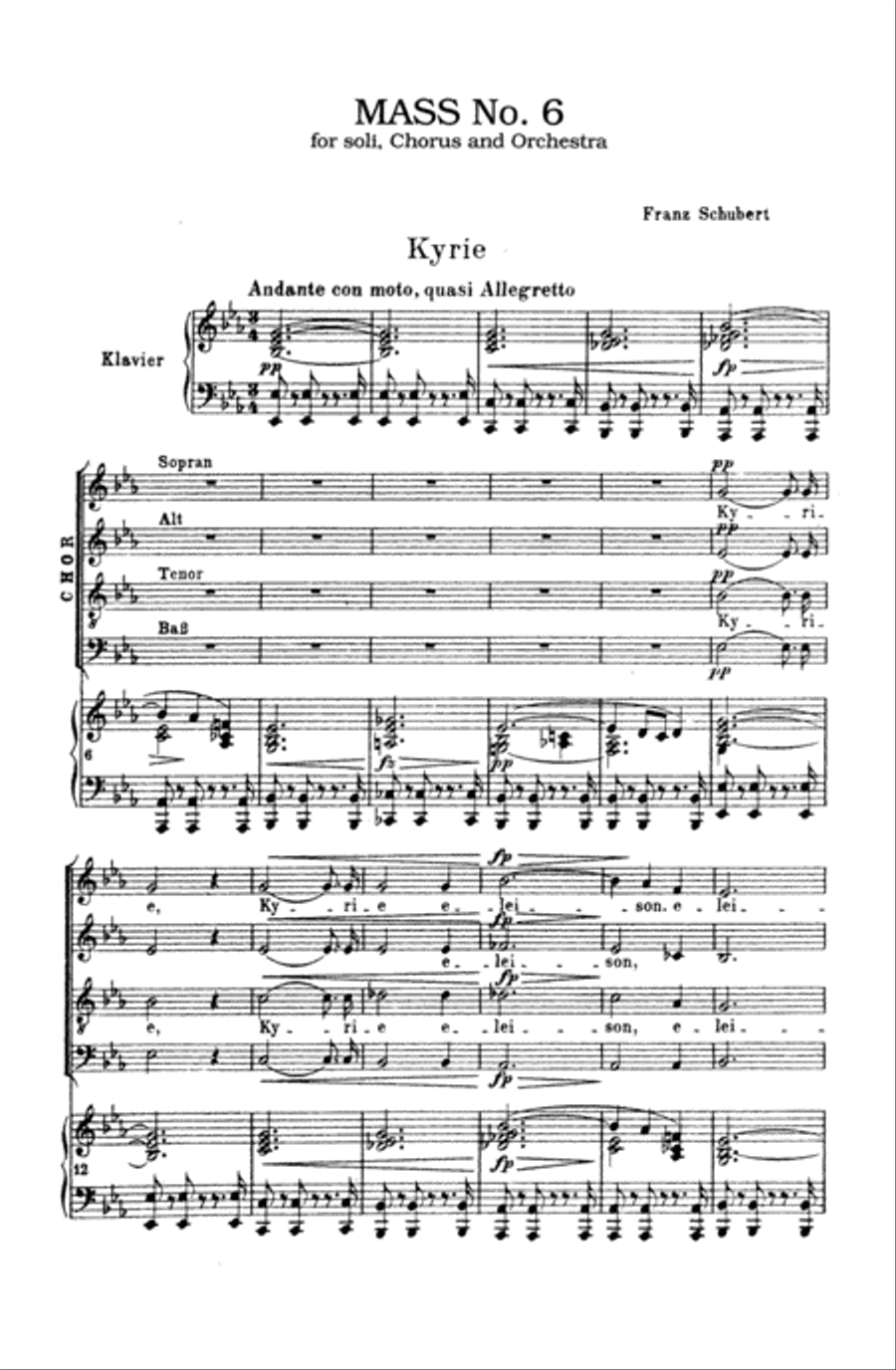 Mass in E-flat Major Mass in E-flat Major 4-Part scores gallery preview page 4