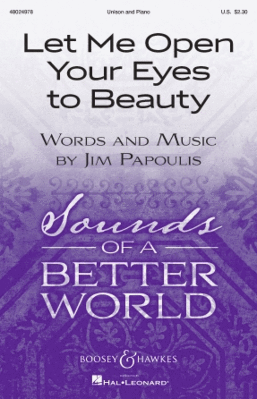 Let Me Open Your Eyes to Beauty Unison Choir scores gallery preview page 1