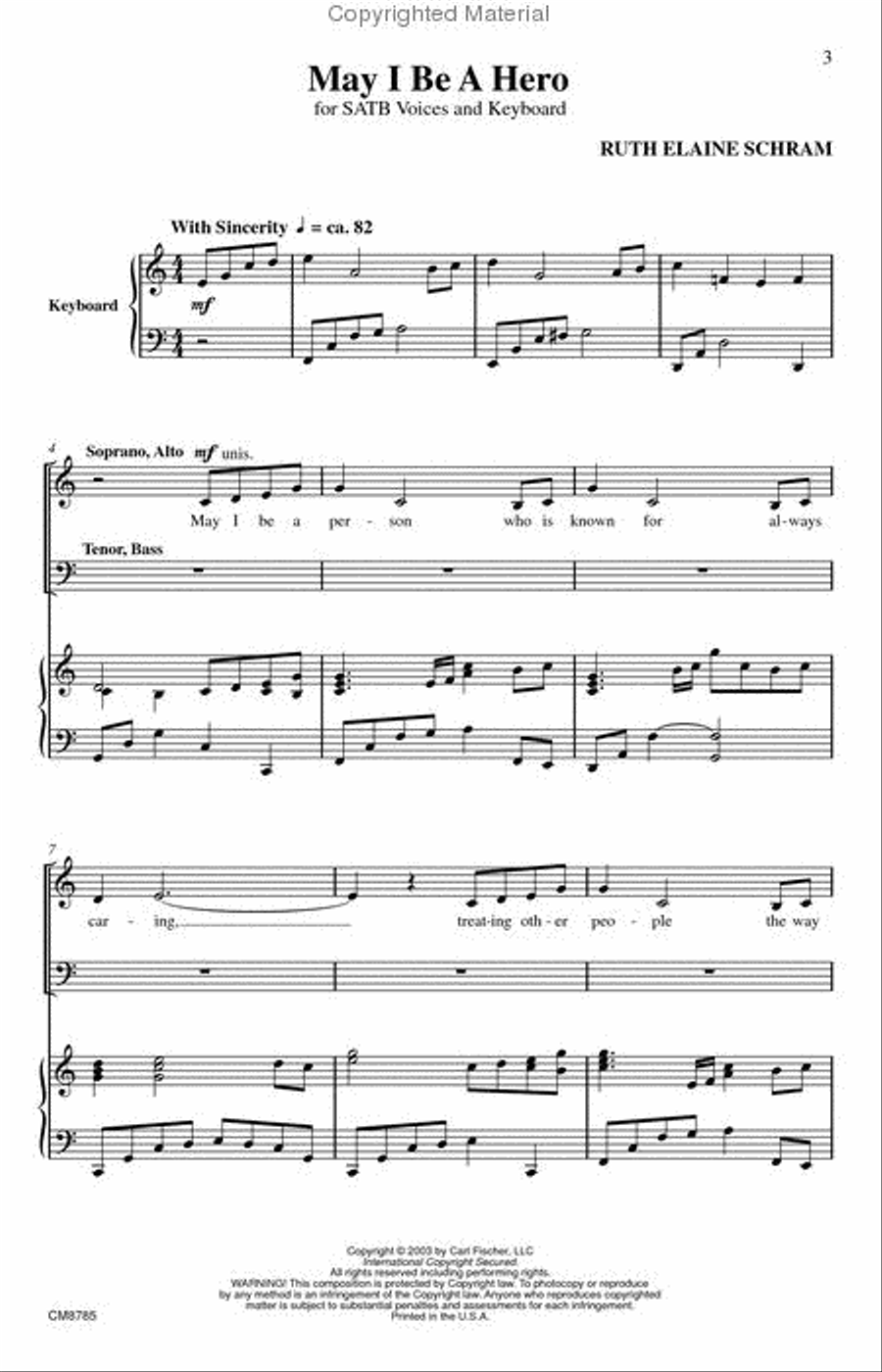 May I Be A Hero May I Be A Hero 4-Part scores gallery preview page 2