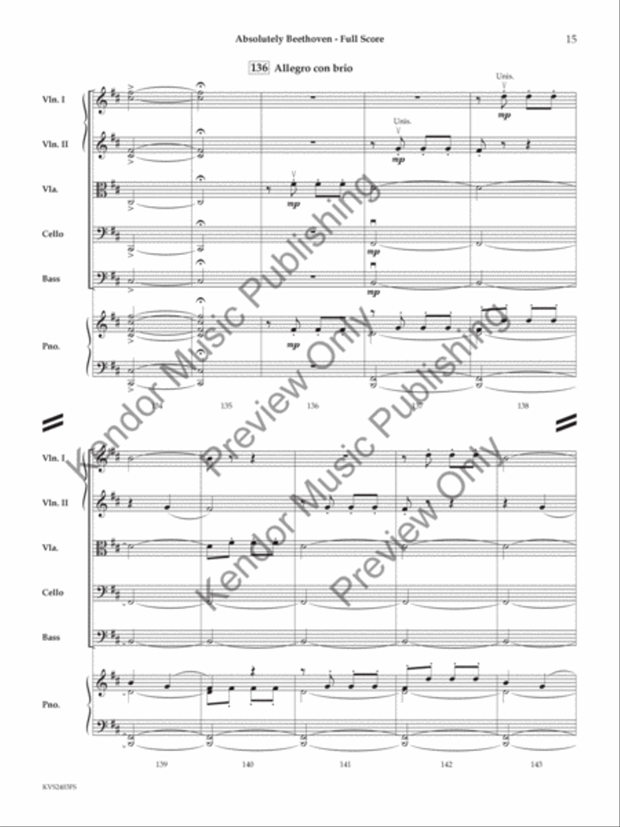 Absolutely Beethoven (Score) String Orchestra scores gallery preview page 16