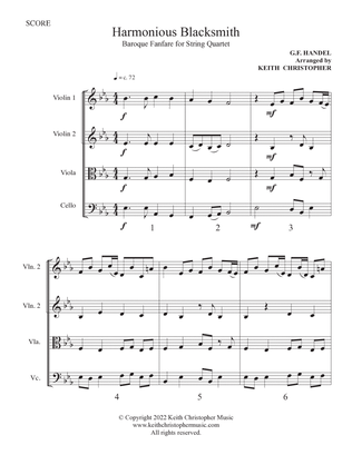 Harmonious Blacksmith (A Baroque Fanfare for String Quartet)