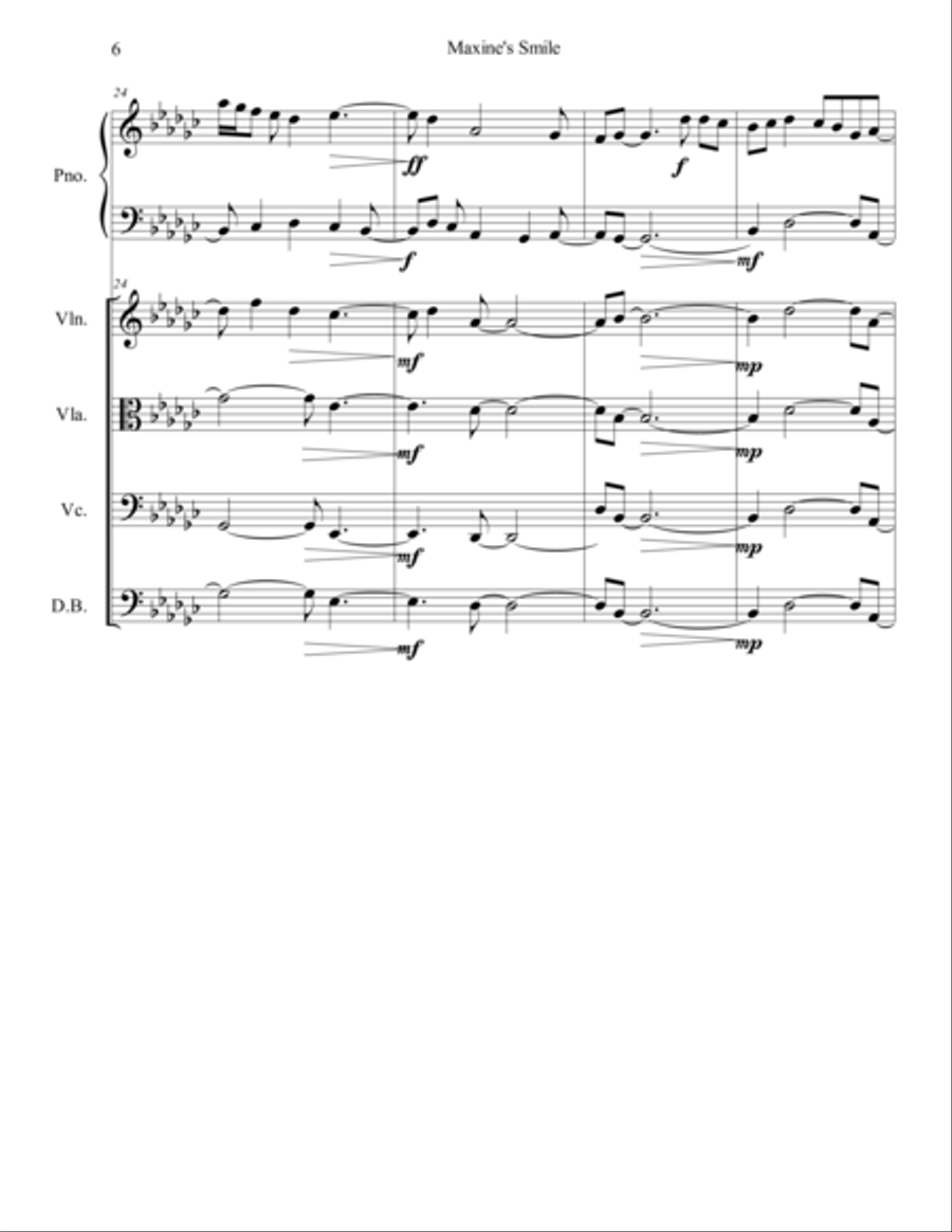 Maxine's Smile Piano Quintet scores gallery preview page 6