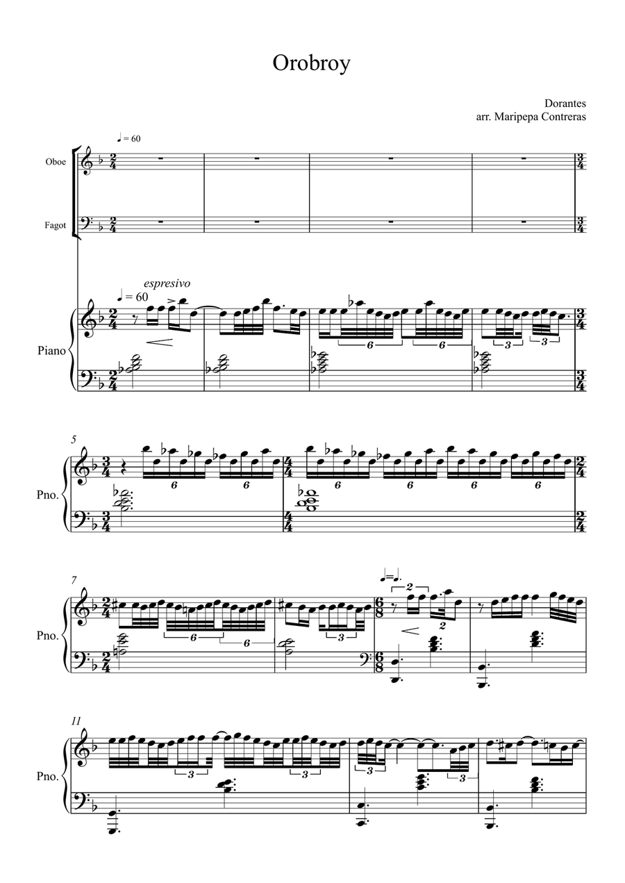 Orobroy Woodwind Duet scores gallery preview page 1