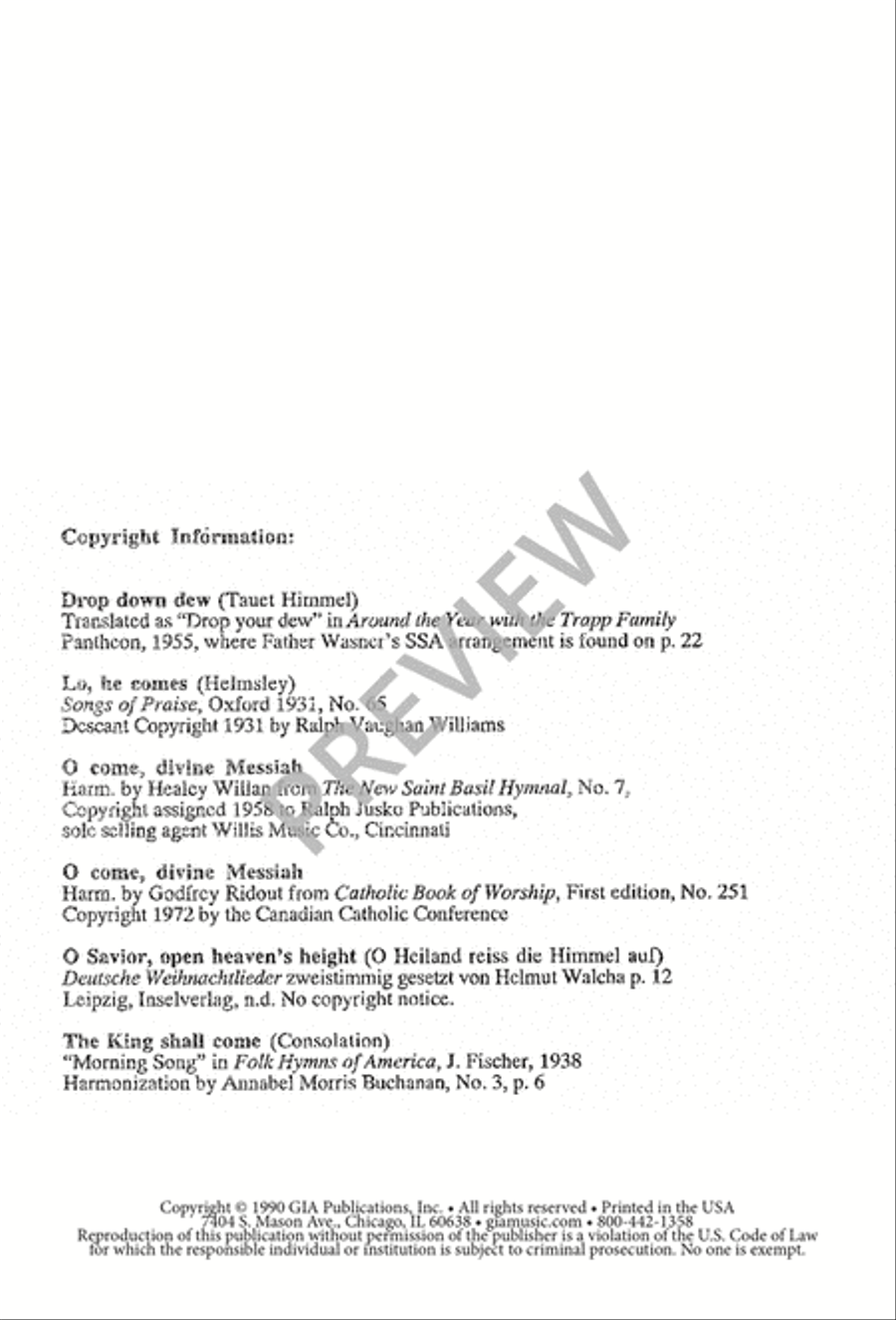 A Choir Book for Advent A Choir Book for Advent 4-Part scores gallery preview page 4