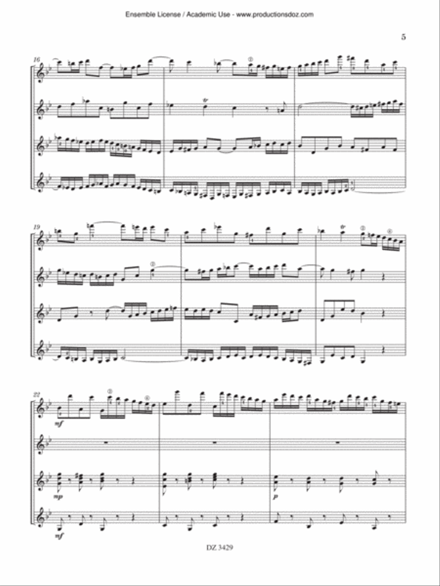 Concerto in G minor BWV 1043 Guitar Ensemble scores gallery preview page 5