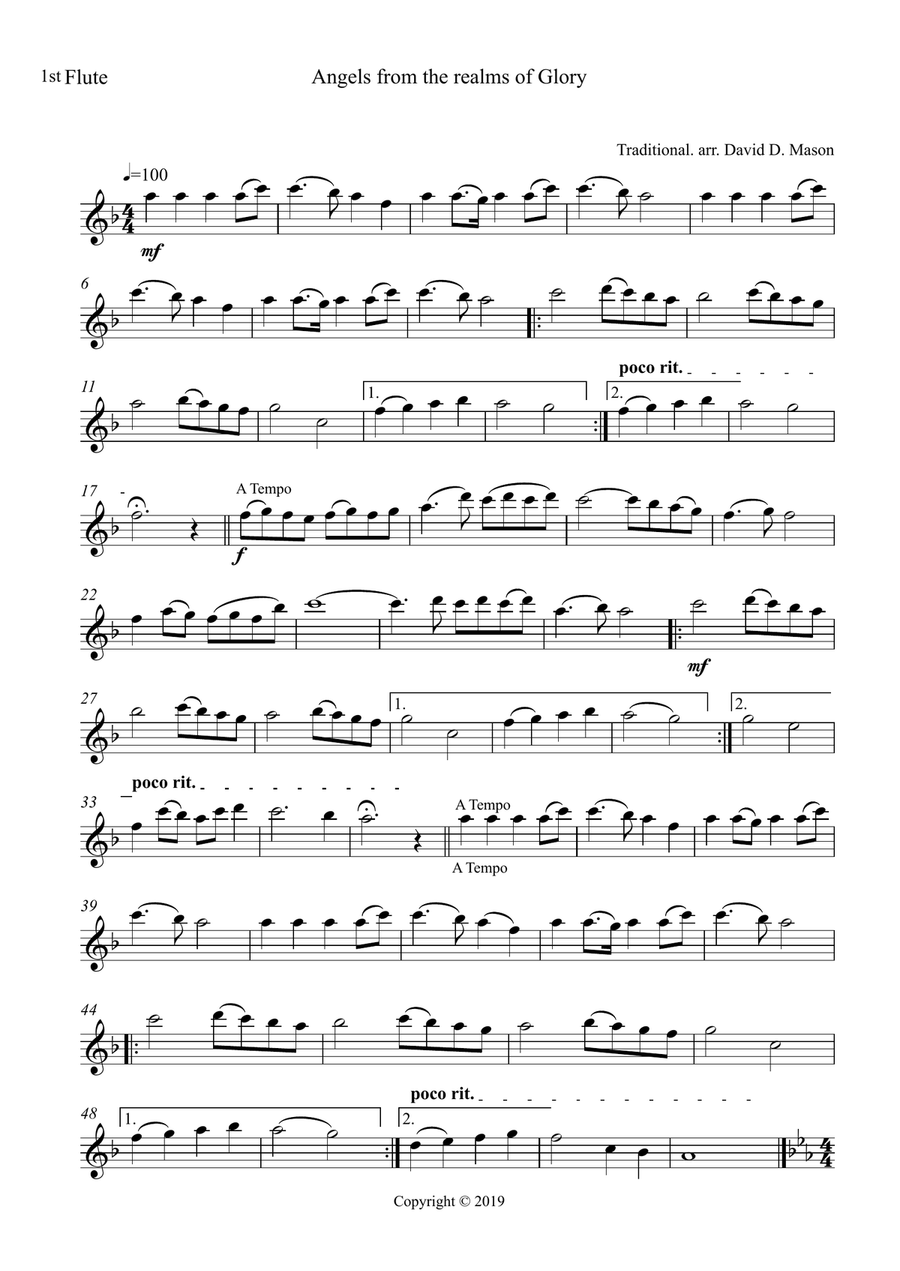 10 Christmas Carol Favourites (Flute Duets) Flute Duet scores gallery preview page 1
