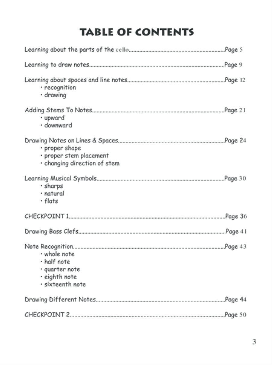 Beginner Cello Theory for Children, Book One Cello scores gallery preview page 4