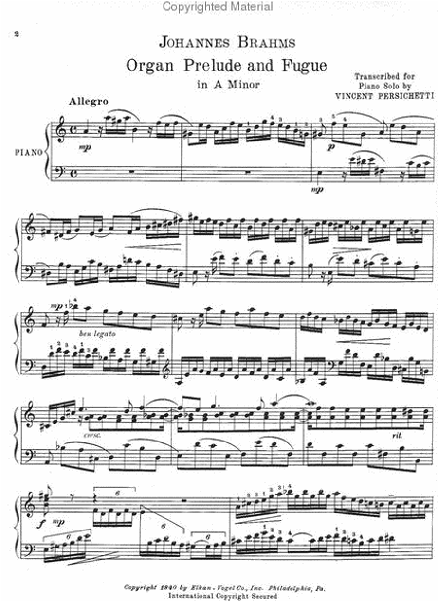 Organ Prelude And Fugue Organ Prelude And Fugue Chamber Music scores gallery preview page 2