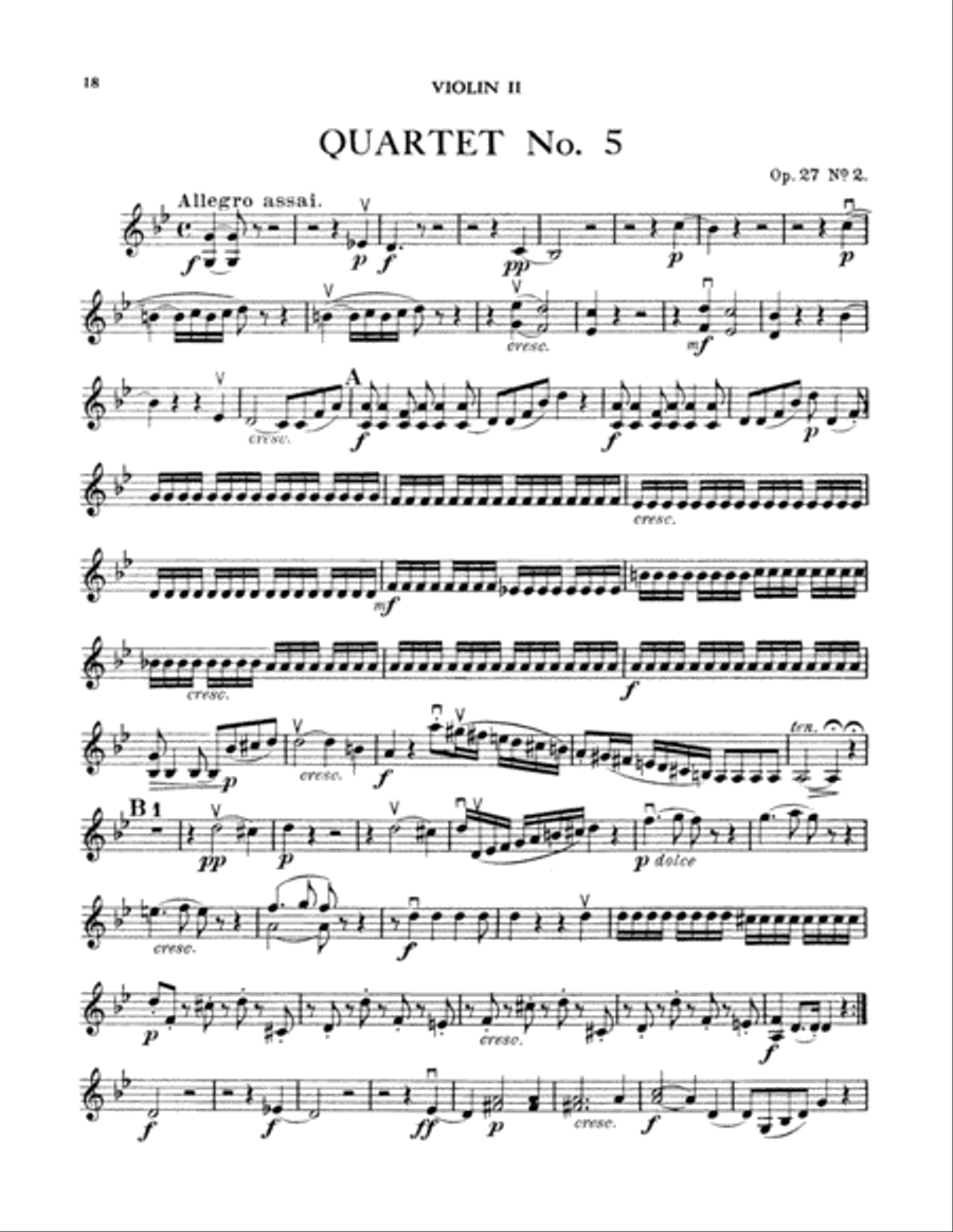 Boccherini: Nine Selected String Quartets String Quartet scores gallery preview page 1