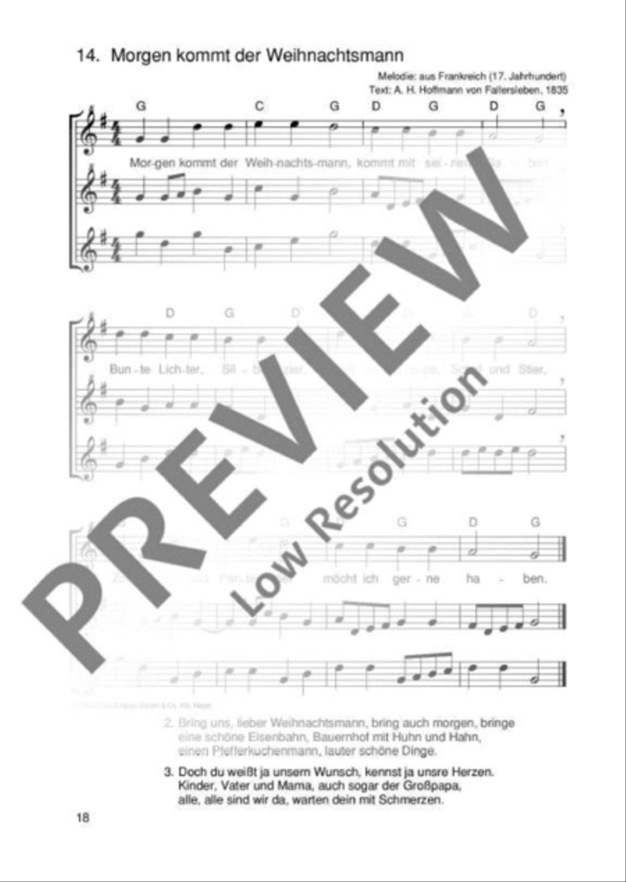 Die schönsten Weihnachtslieder SSA scores gallery preview page 19