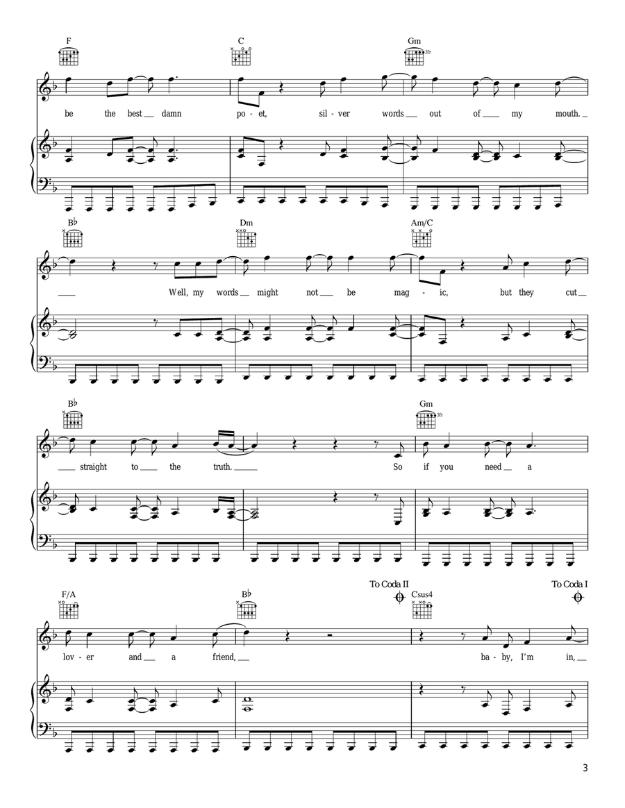 I'm In Piano, Vocal, Guitar scores gallery preview page 3