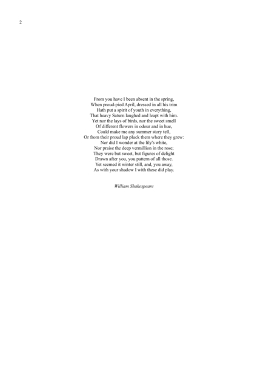 From you have I been absent in the spring 4-Part scores gallery preview page 2