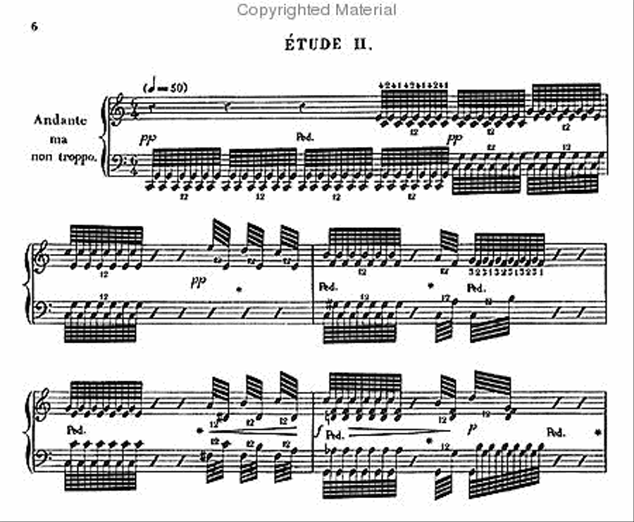 Twelve studies for the piano. Opus 26 - 2nd suite, Paris 1838 and autograph MS