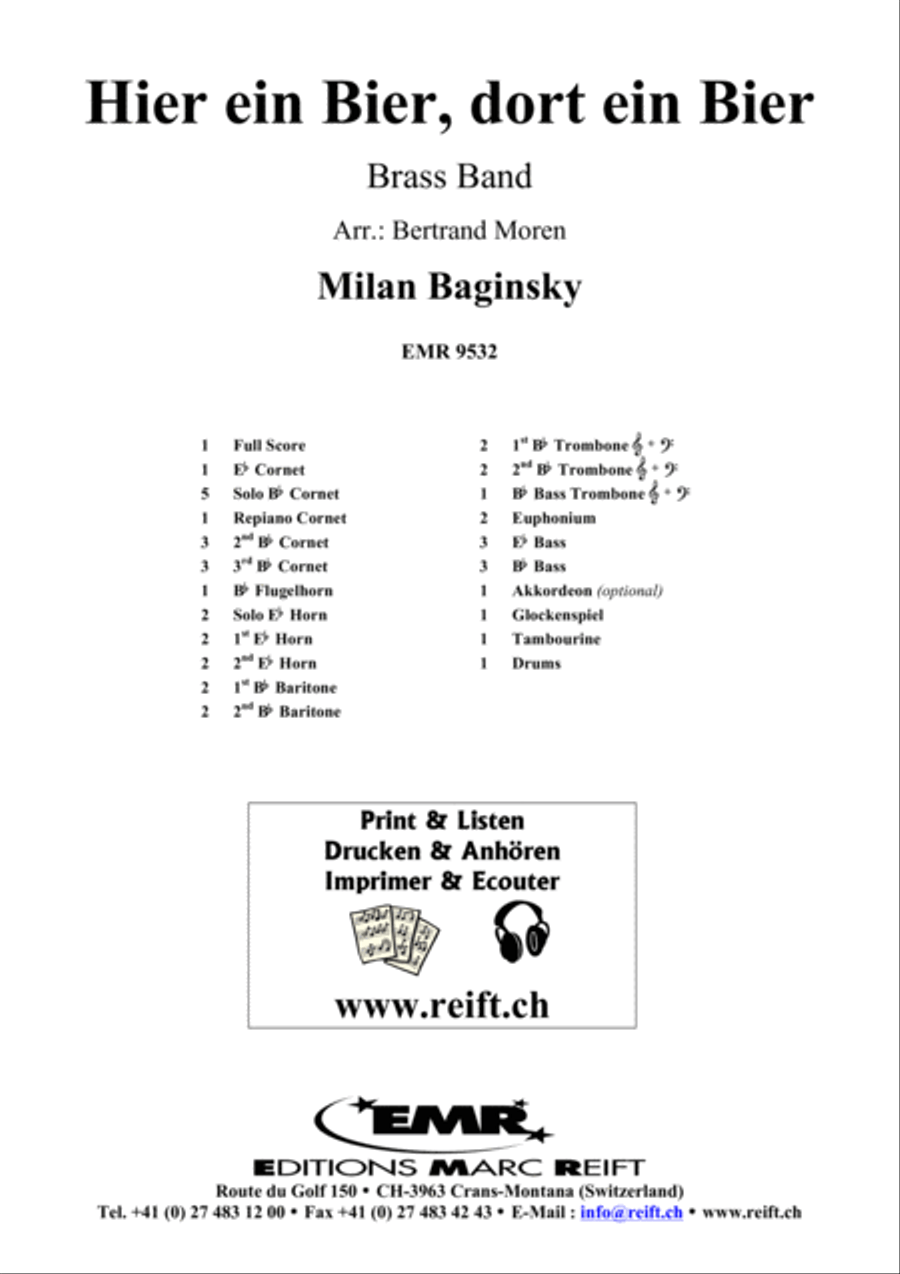 Hier ein Bier, dort ein Bier Brass Band scores gallery preview page 2