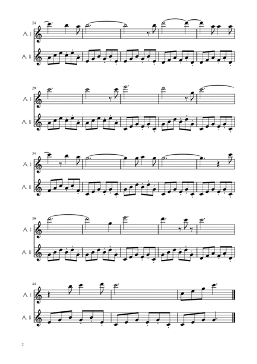 O Holy Night - Alto Sax Duet Woodwind Duet scores gallery preview page 2