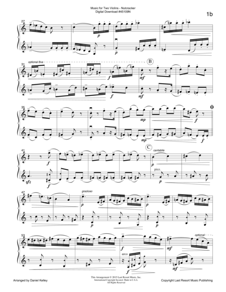 The Nutcracker for Violin Duet - Music for Two Violins