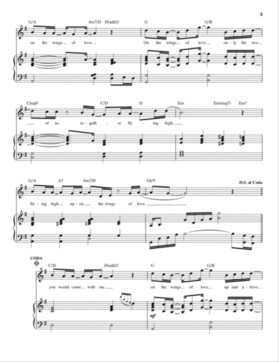 On The Wings Of Love On The Wings Of Love Piano scores gallery preview page 3
