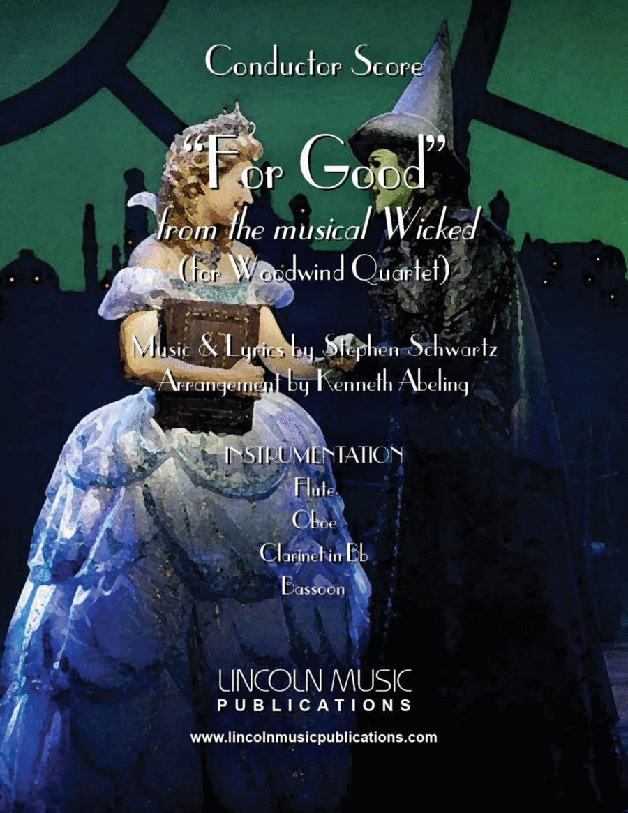 For Good Woodwind Quartet scores gallery preview page 1