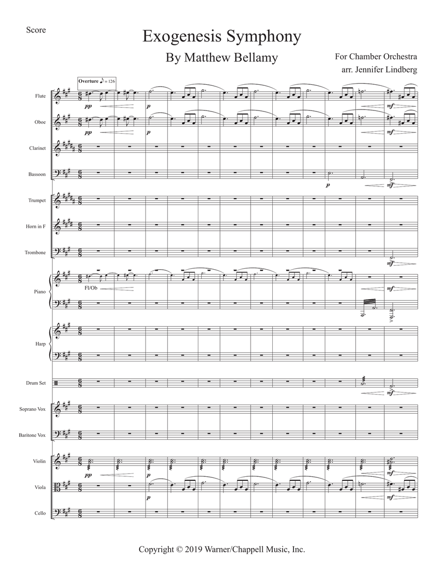 Exogenesis: Symphony Part I (overture) Large Ensemble scores gallery preview page 1