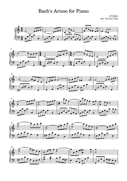 Bach's Arioso for Piano