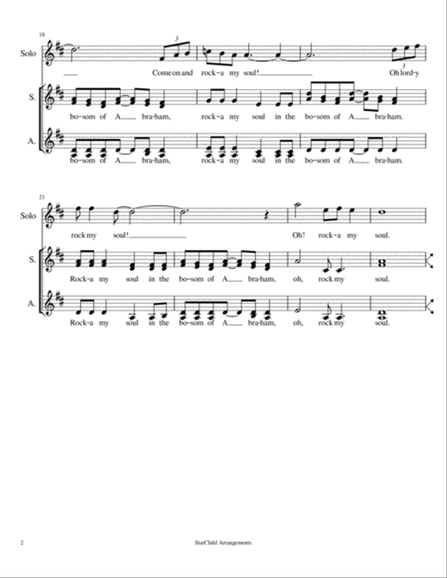 Rock a My Soul Rock a My Soul SSA scores gallery preview page 2