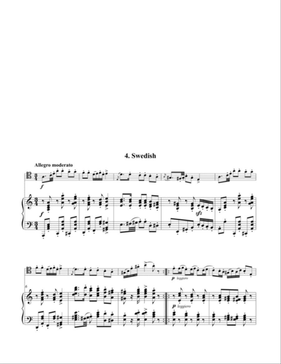 Four Pieces, Op. 70 for Trombone and Piano Piano Accompaniment scores gallery preview page 7
