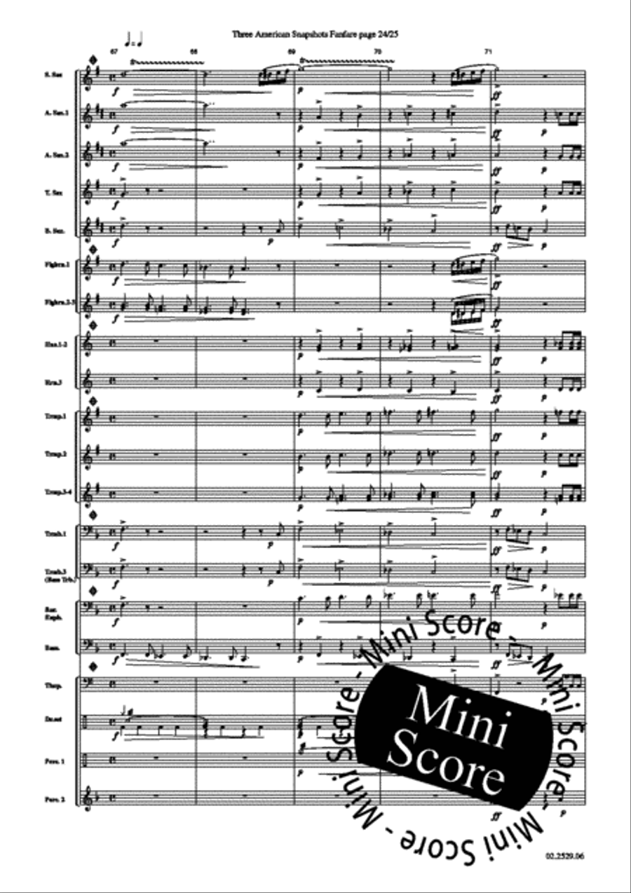 Three American Snapshots Three American Snapshots Fanfare Band scores gallery preview page 30