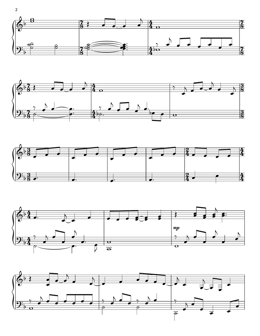 Here Comes The Sun Piano Solo scores gallery preview page 2