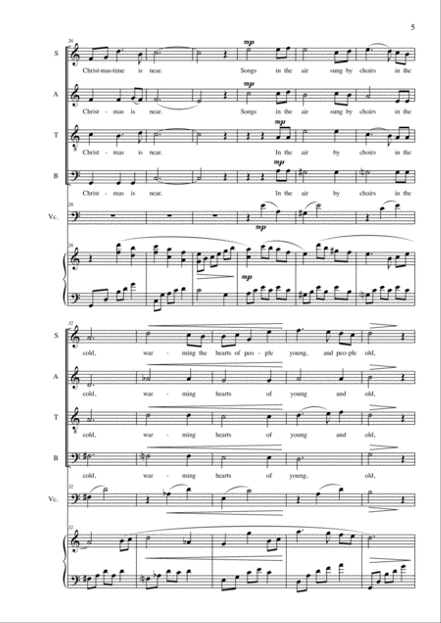 Snowflakes and Starlight 4-Part scores gallery preview page 5